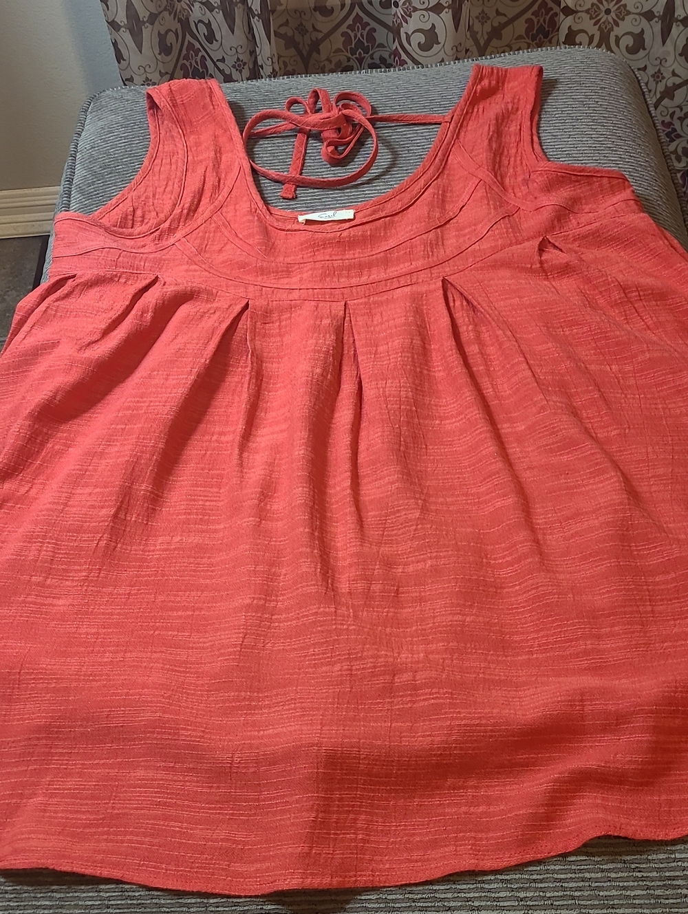 Easel Pleated Babydoll Blouse - Picture 12 of 12